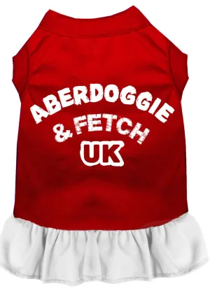 Aberdoggie Uk Screen Print Dress Red With White Xxxl (20)