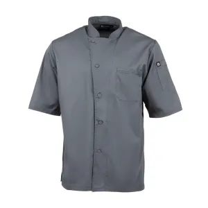 B185-M Chef Works Valais Signature Series Unisex Chefs Jacket Grey M