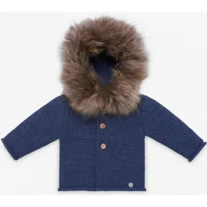 Baby Boys Blue 'Orion' Knit Coat