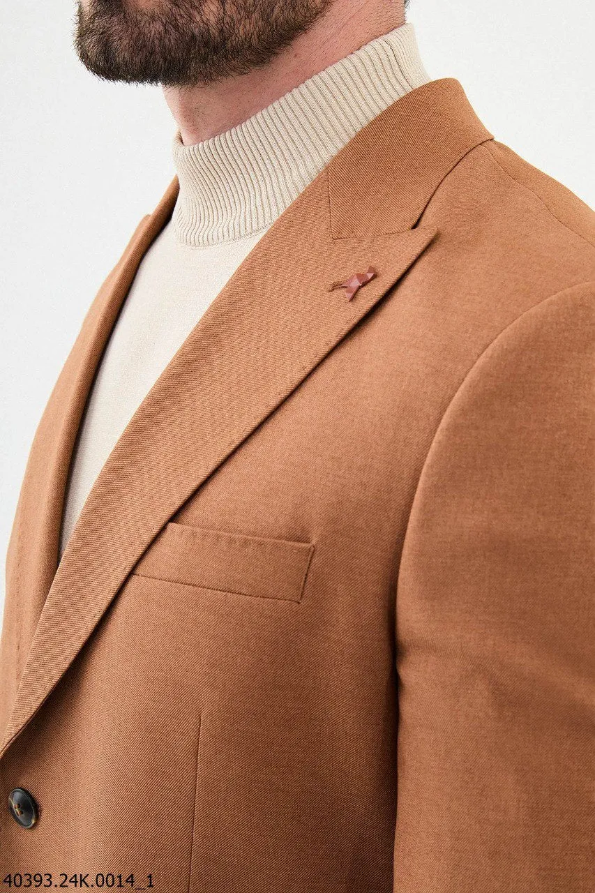 Bojoni Belmonte Slim Fit Camel  Blazer