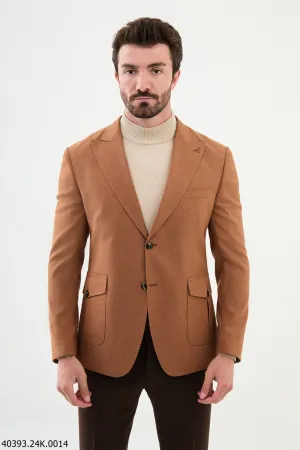 Bojoni Belmonte Slim Fit Camel  Blazer