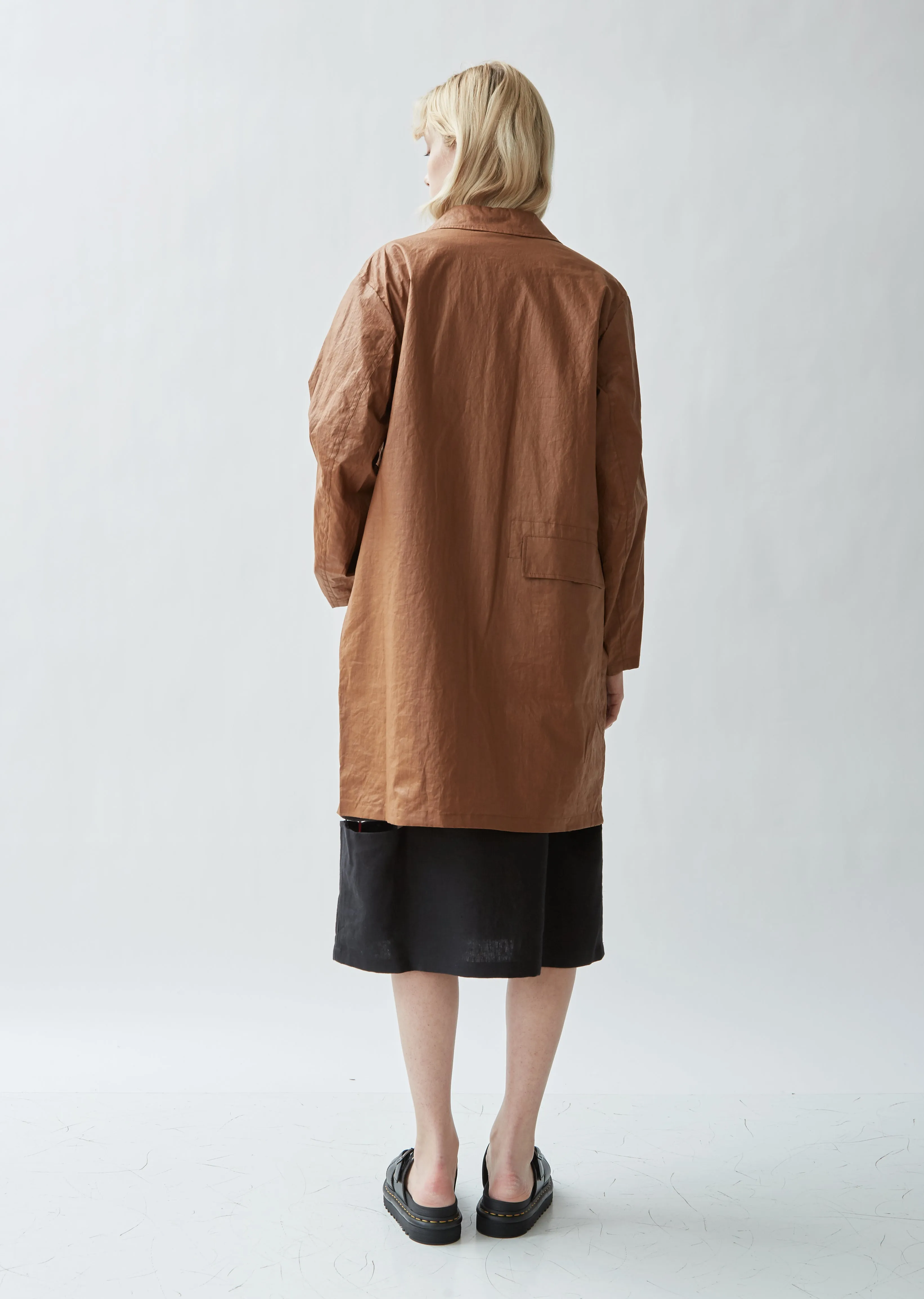 Carlus Coated Linen Coat