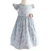 Chambray Floral Toddler Dress