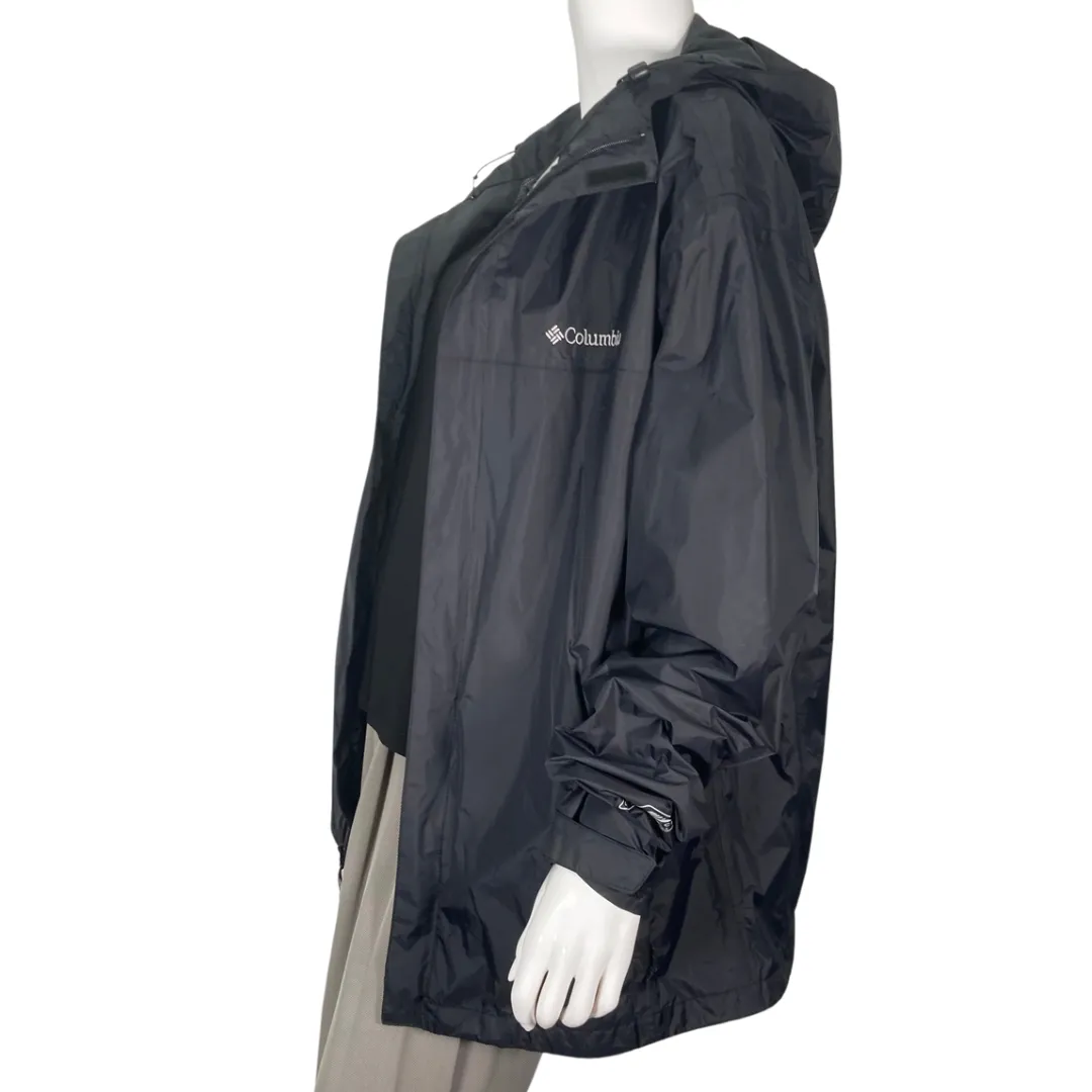 Colombia Black Rain Jacket with a Hood