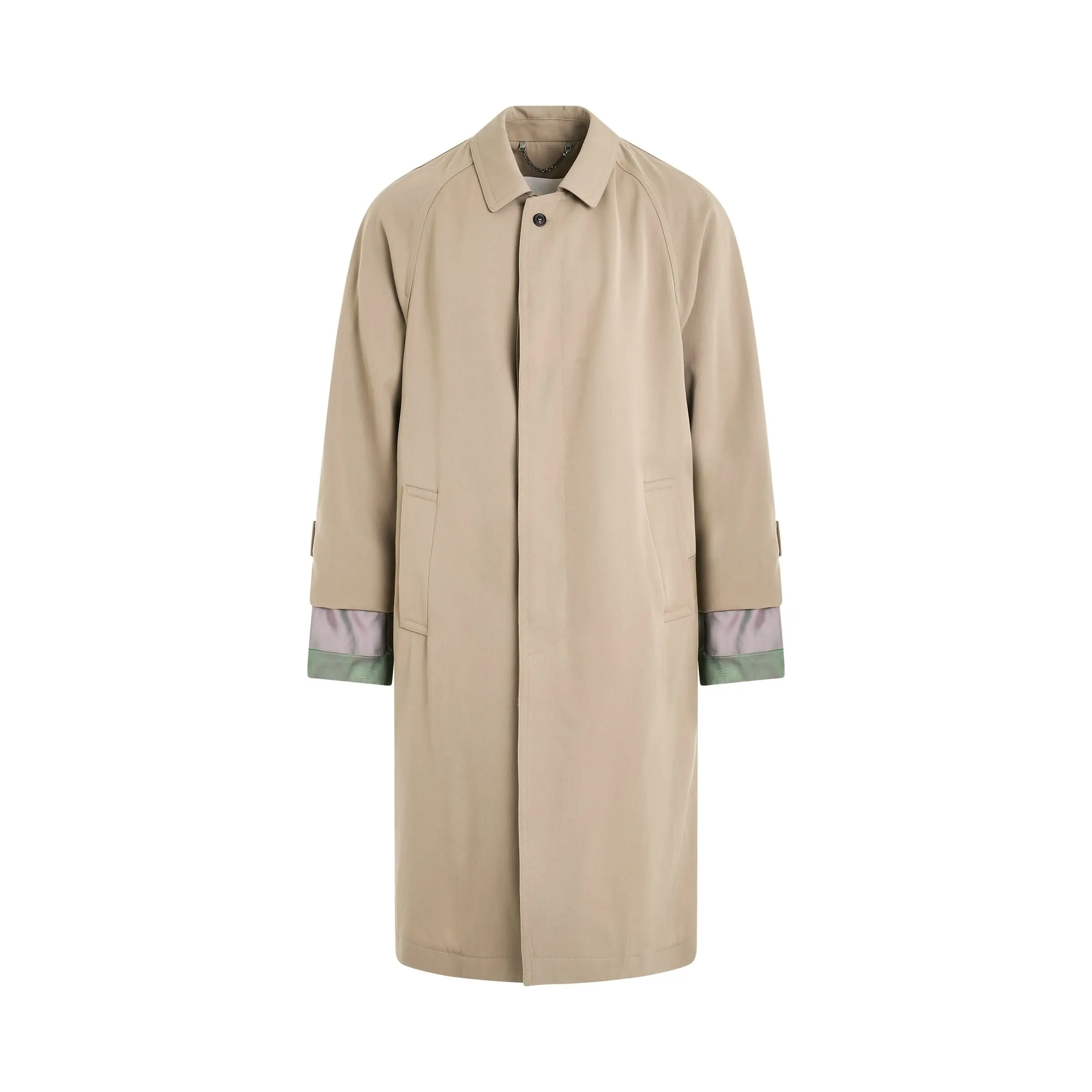 Cotton Trench Coat in Stone