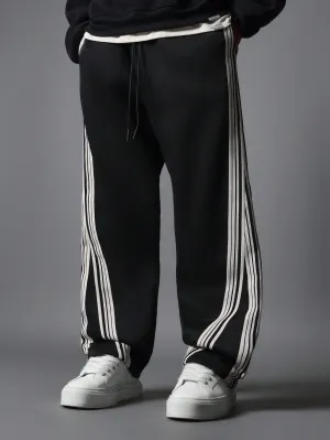 Drop Crotch Sweatpants With Side Tape Panel