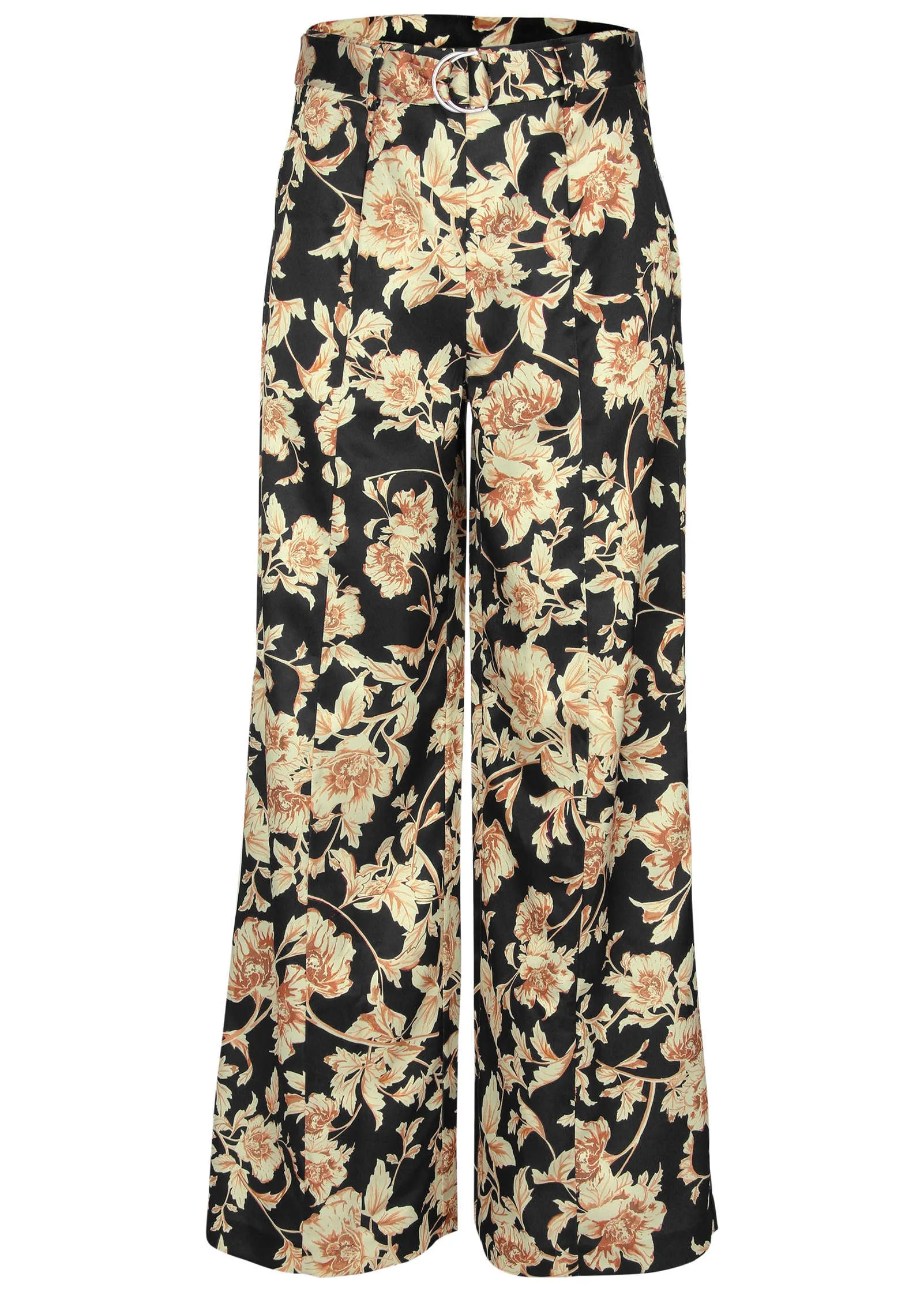 Floral Scroll Wide Leg Pant - Nouveau Roses