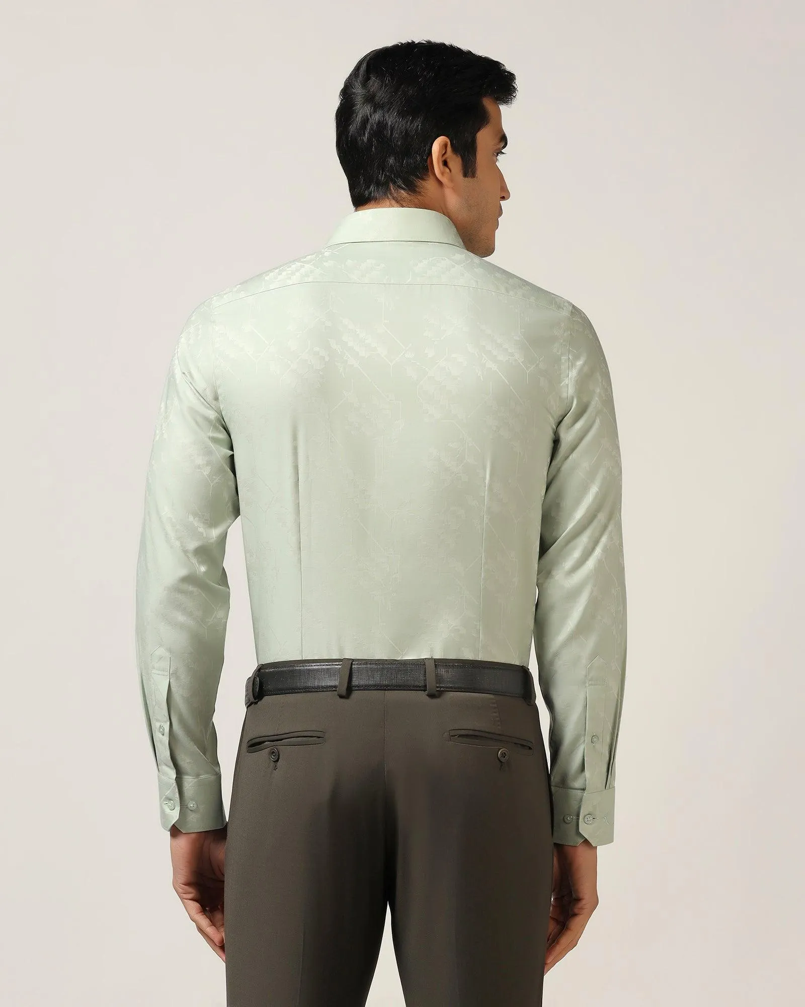 Formal Green Printed Shirt - Chuck