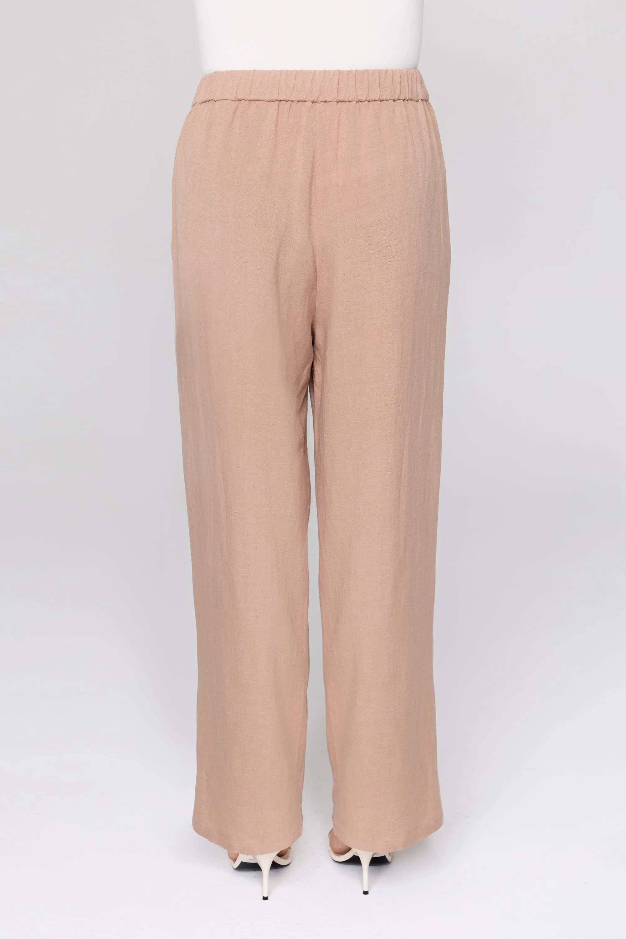 Gemma Linen Wide Leg Pants - Natural