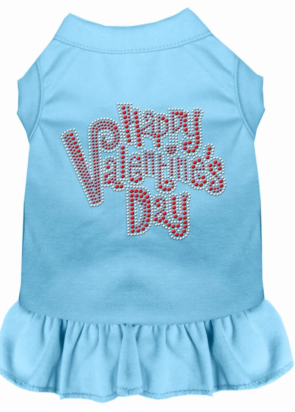 Happy Valentines Day Rhinestone Dress Baby Blue Lg (14)