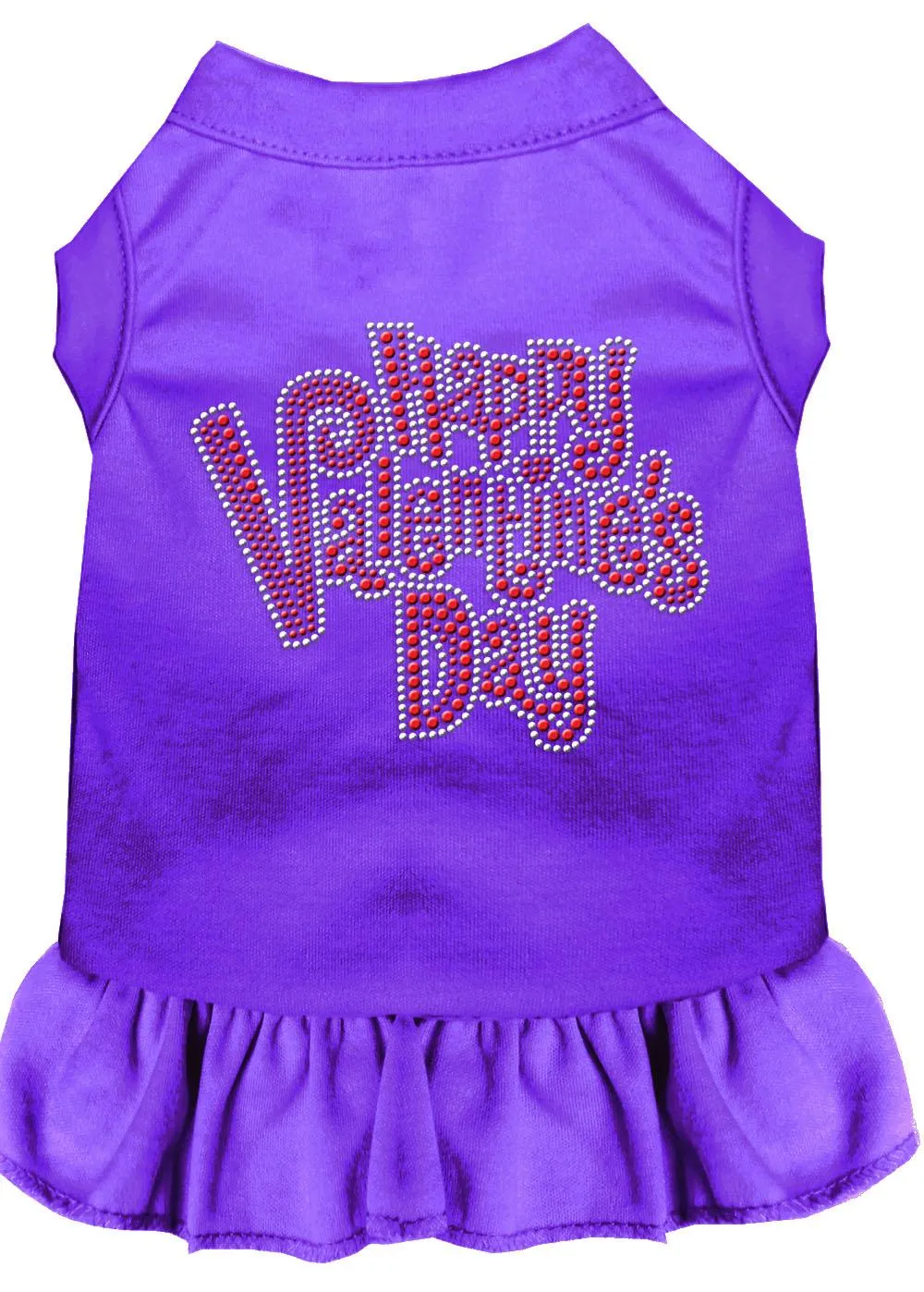 Happy Valentines Day Rhinestone Dress Purple 4x (22)