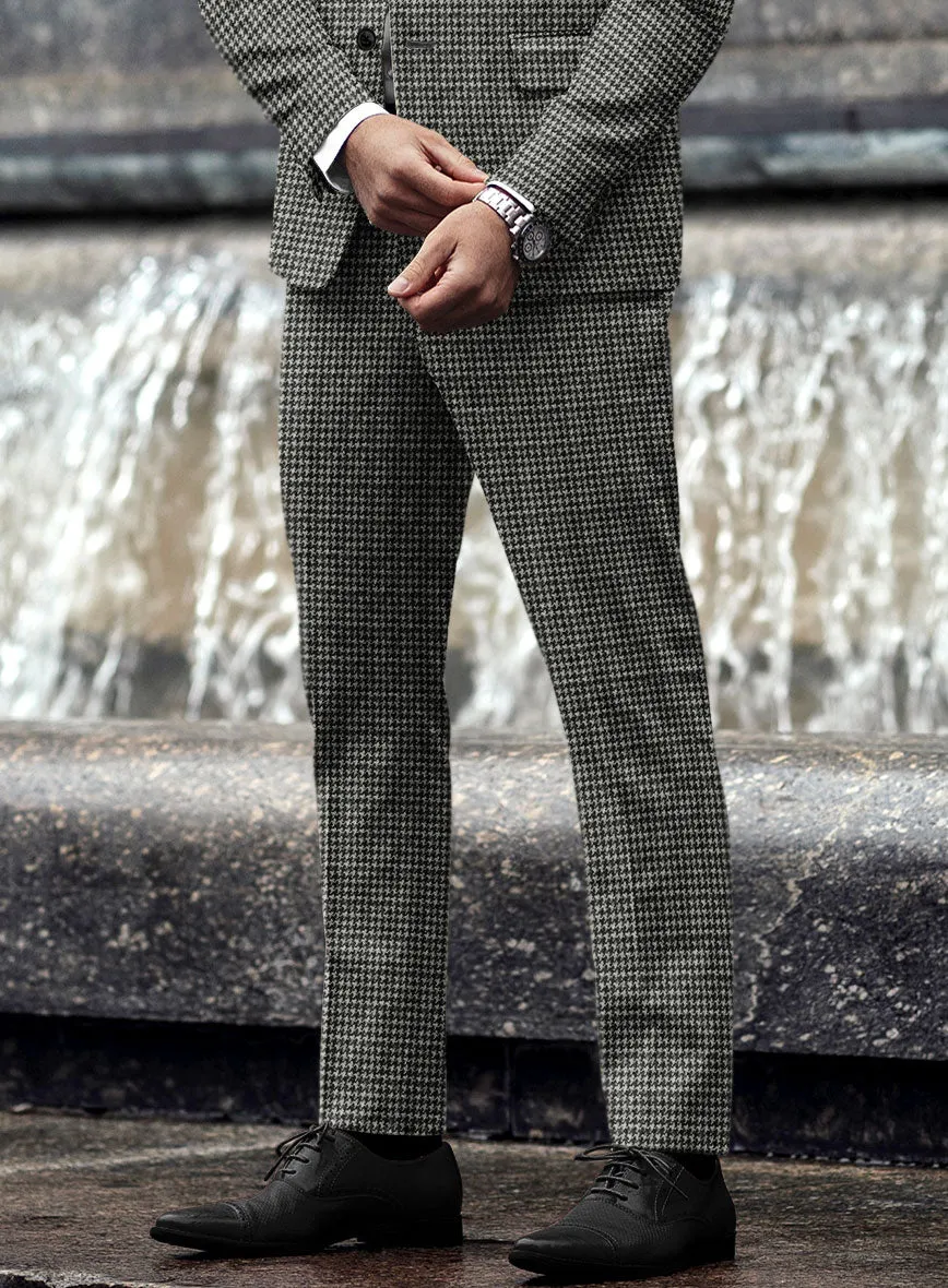 Highlander Heavy Charcoal Houndstooth Tweed Pants