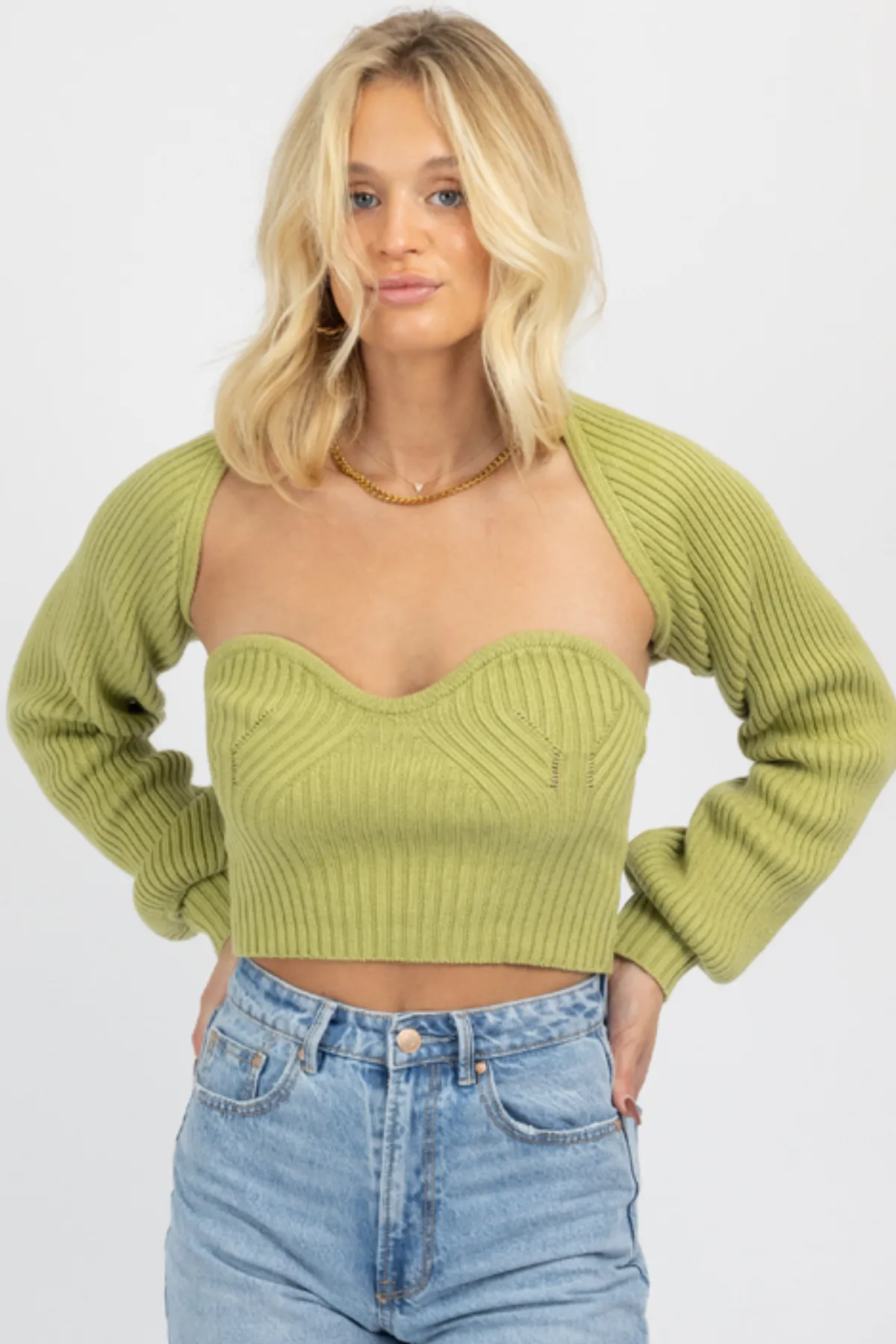 KIWI TUBE TOP   BOLERO SWEATER SET