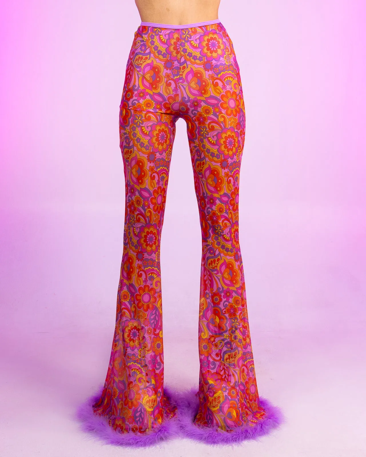 Lavender Paisley Daze Bell Bottom Pants