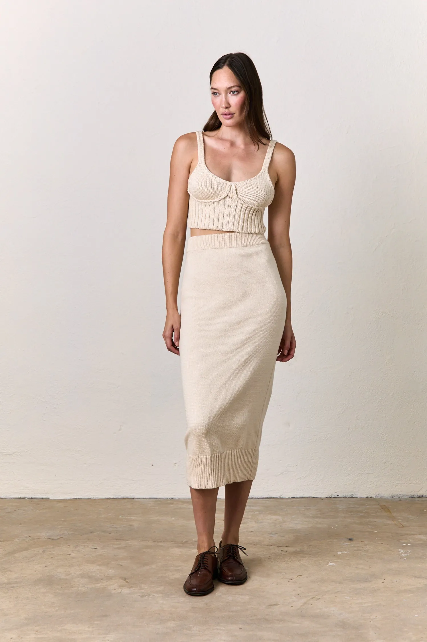 MARIE KNIT SKIRT / CREAM