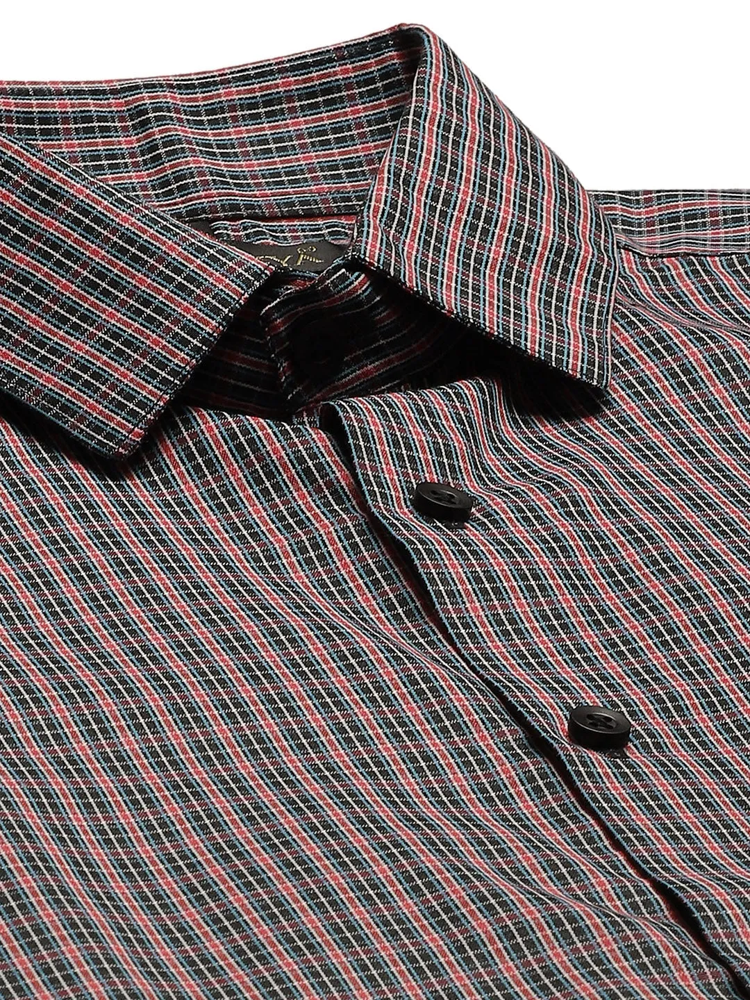 Mens Cotton Red & Multi Checked Formal Shirt - Sojanya