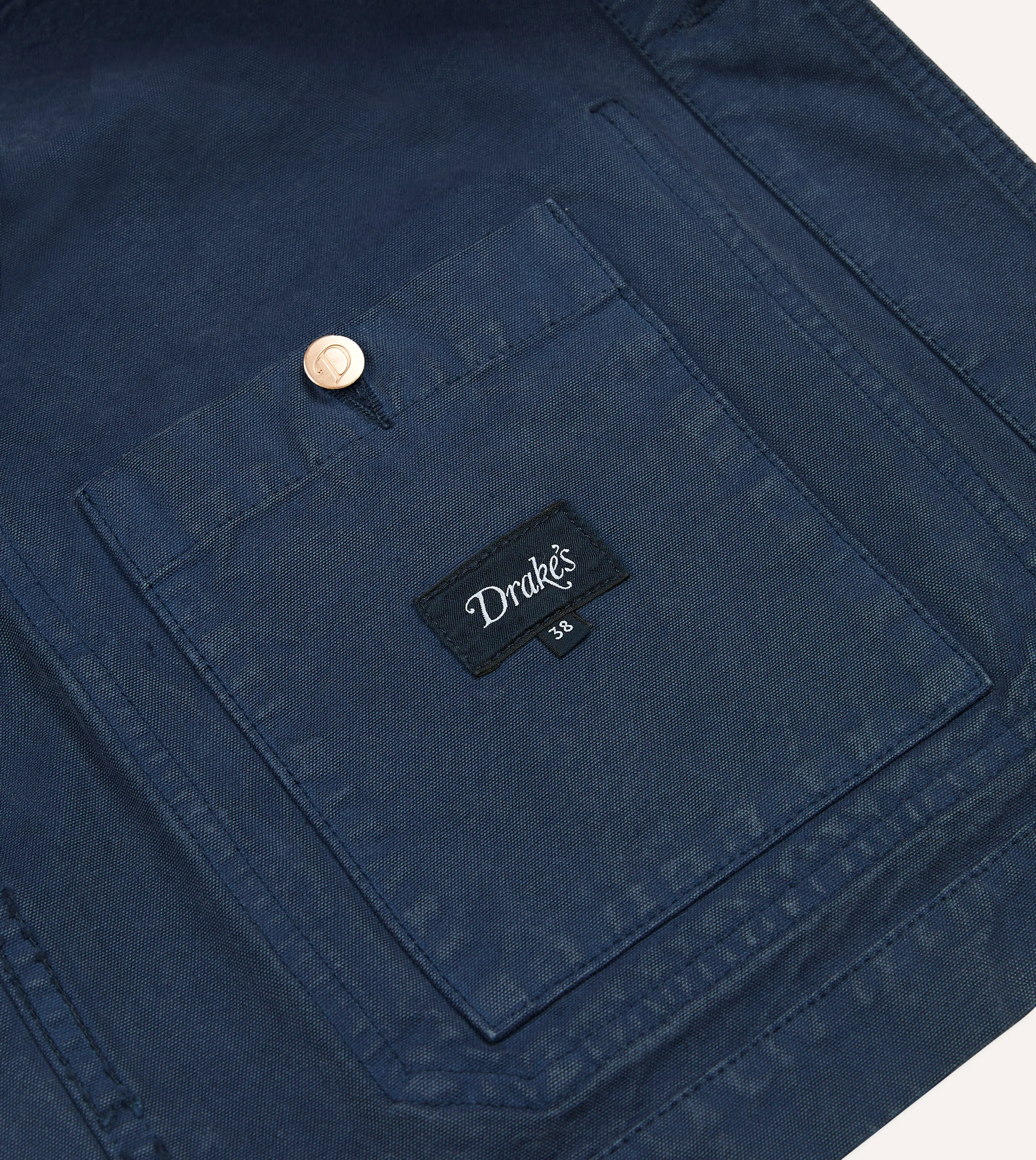 Navy Cotton Duck Canvas Five-Pocket Chore Jacket