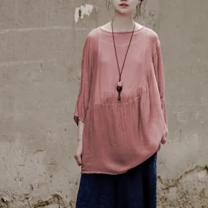 Oversized Flowy Pink T-Shirt | Lotus