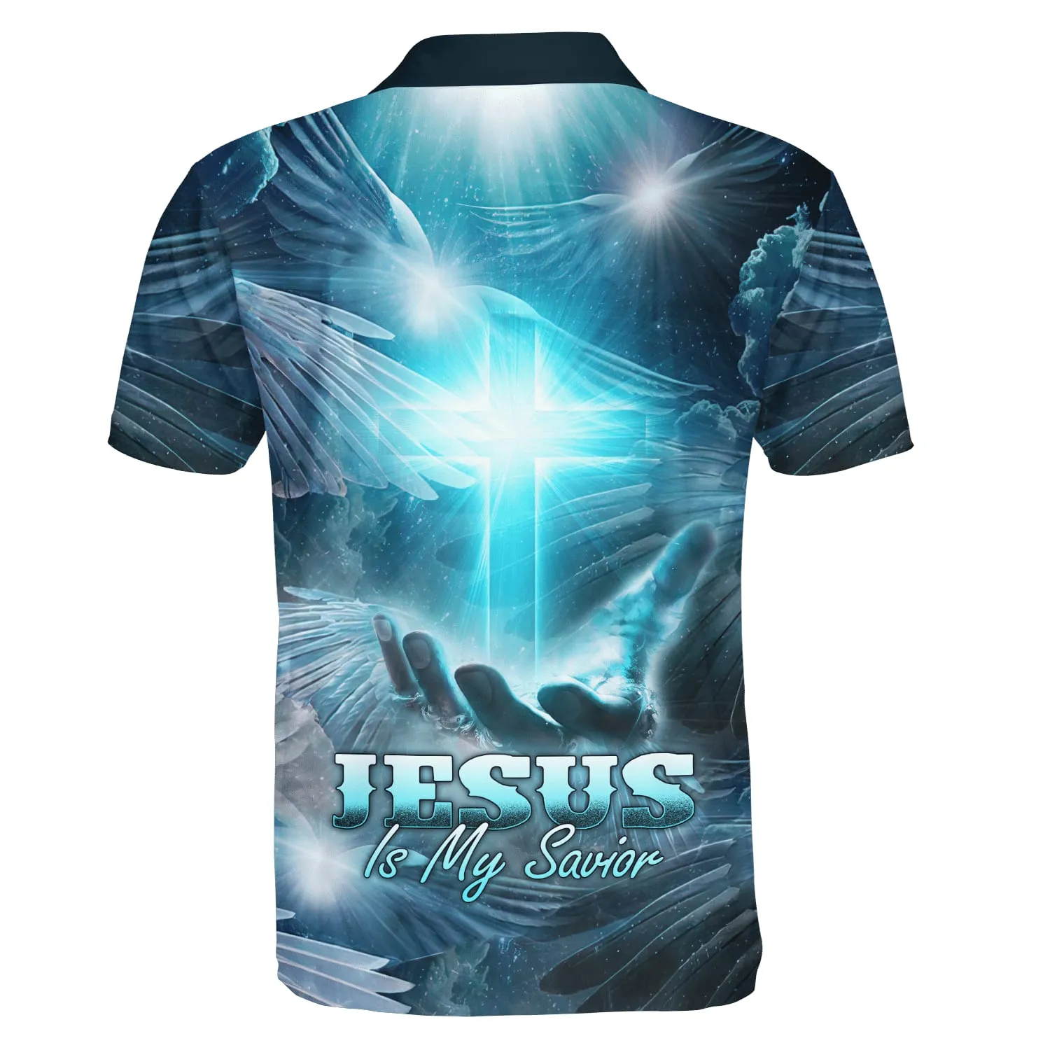 Potrait Jesus Is My Savior Polo Shirt - Christian Shirts & Shorts