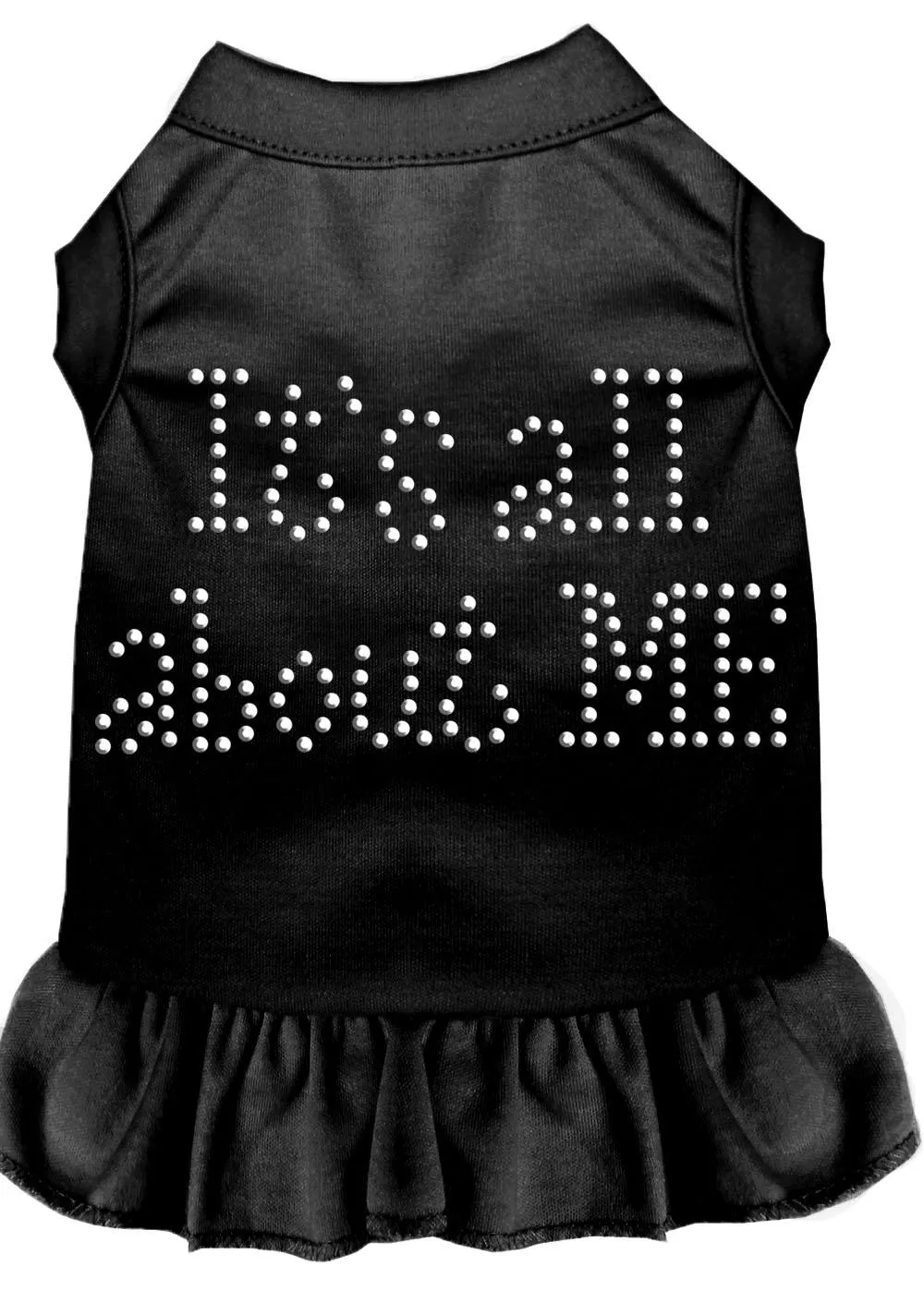 Rhinestone All About Me Dress Black Lg (14)