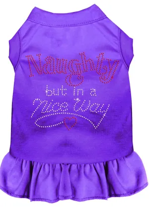 Rhinestone Naughty But In A Nice Way Dress Purple Med (12)