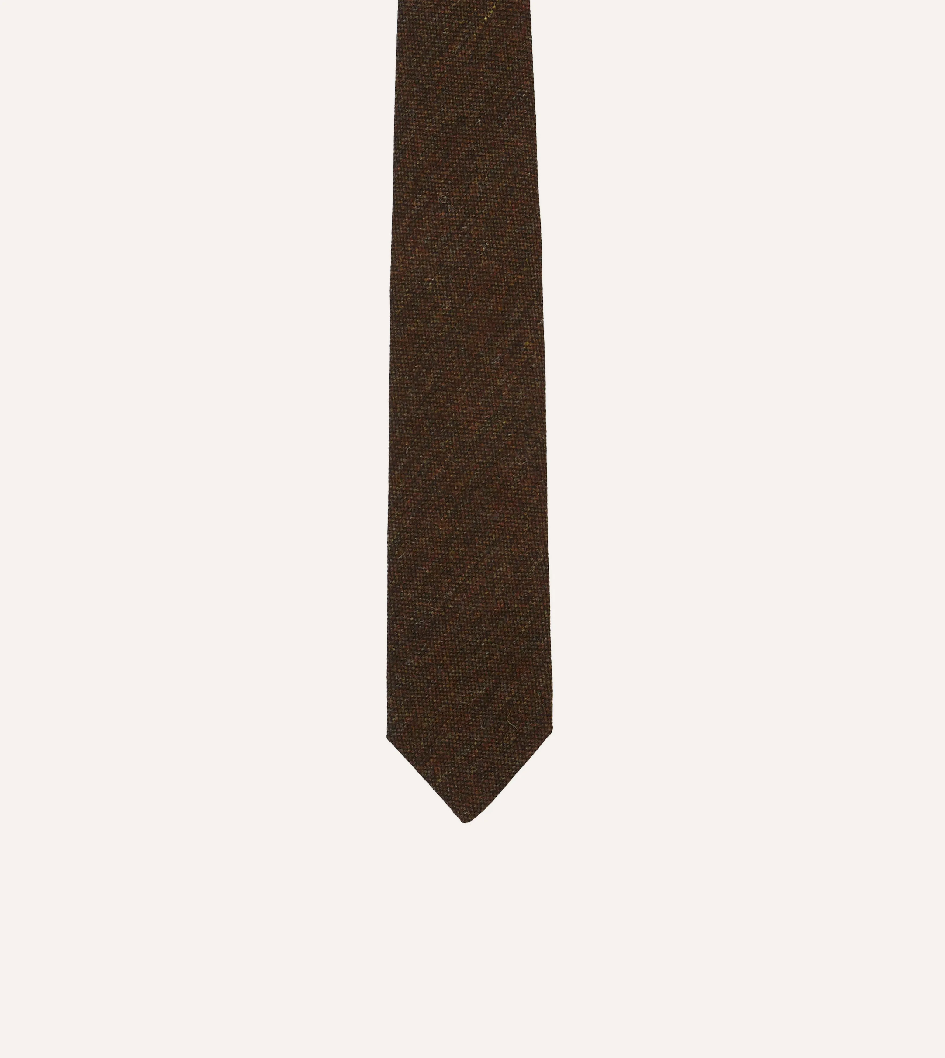 Rust Shetland Wool Tipped Tie