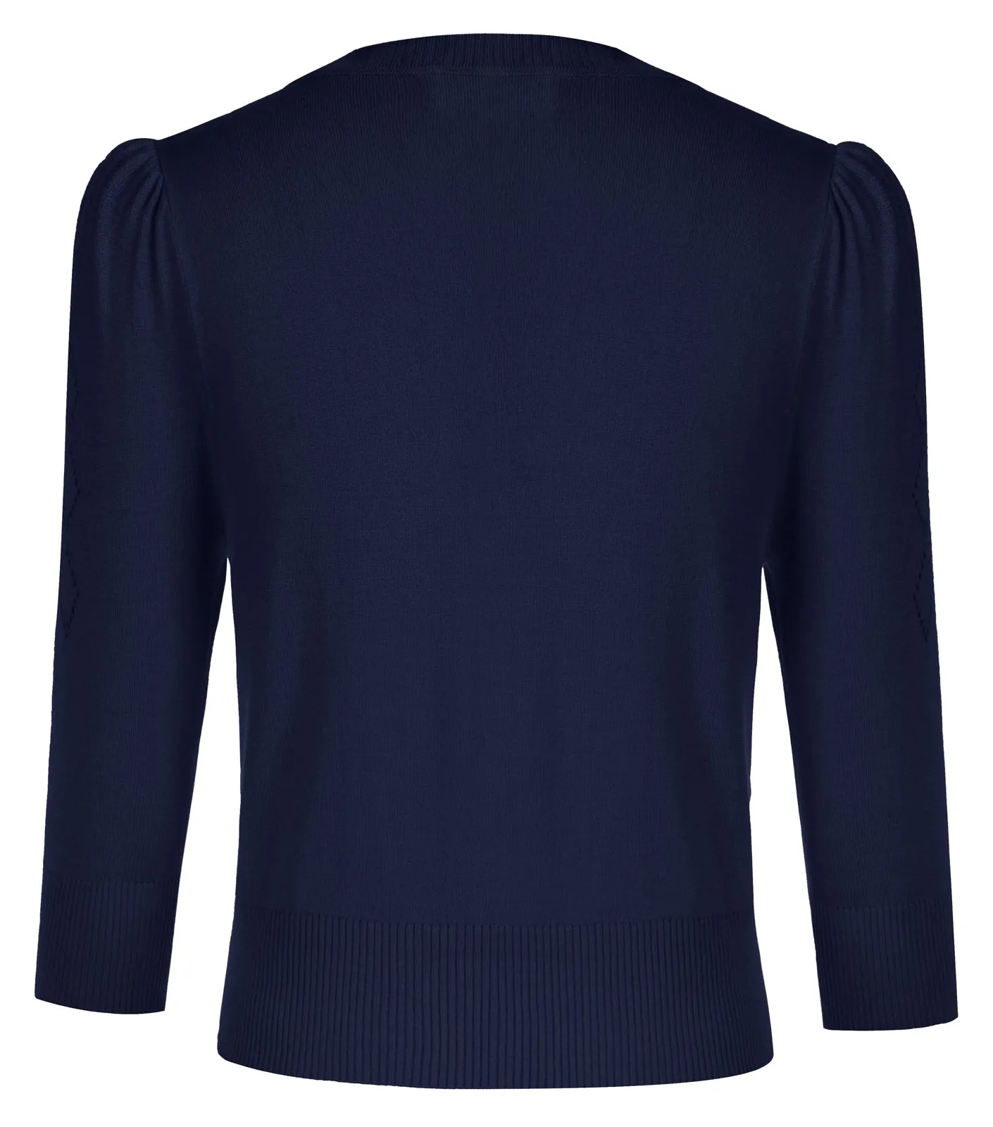 Seckill Offer⌛Hollowed-out Cardigan Sweater 3/4 Sleeve V-Neck Knitwear