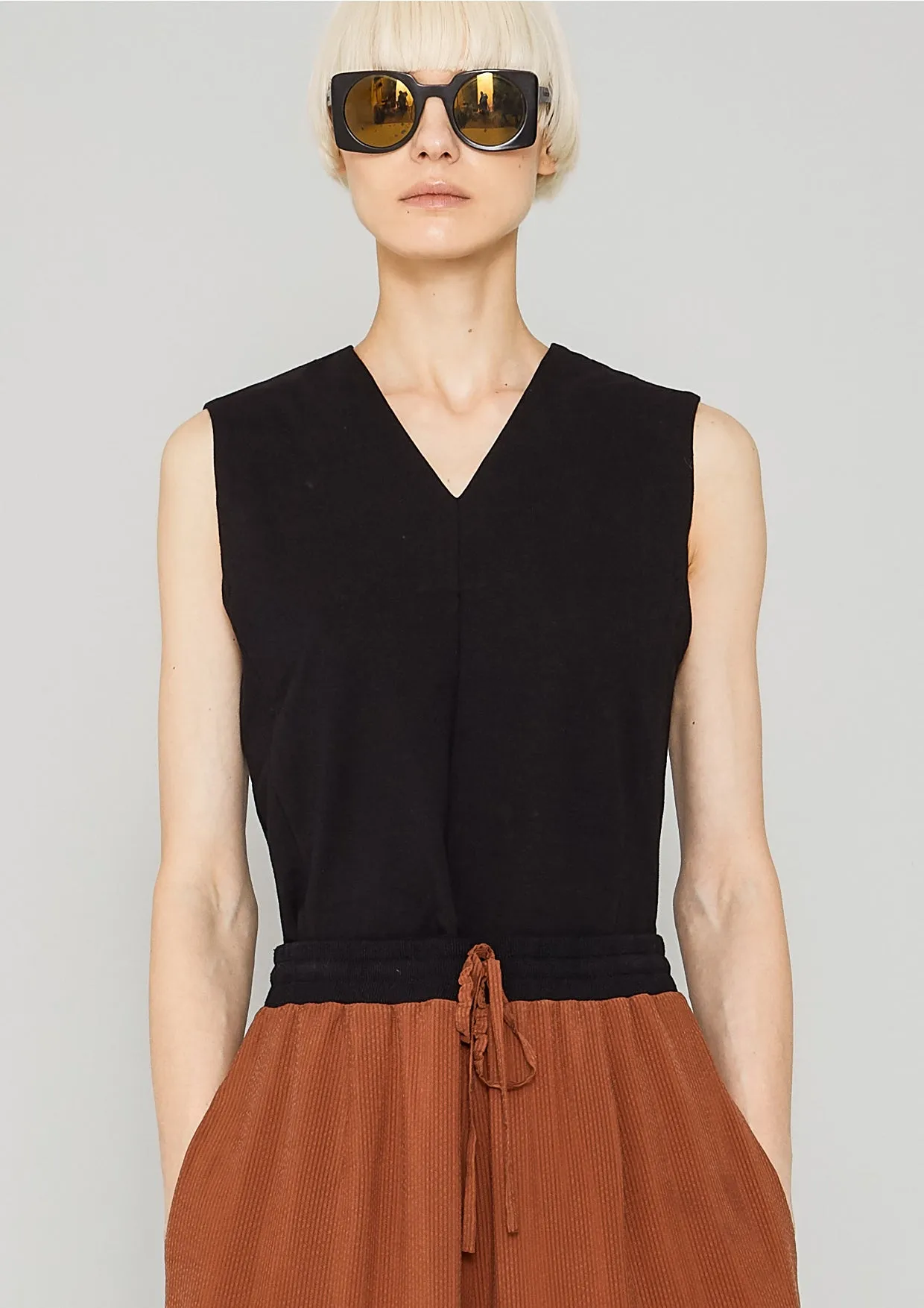 SHIRT SLEEVELESS - COTTON JERSEY black