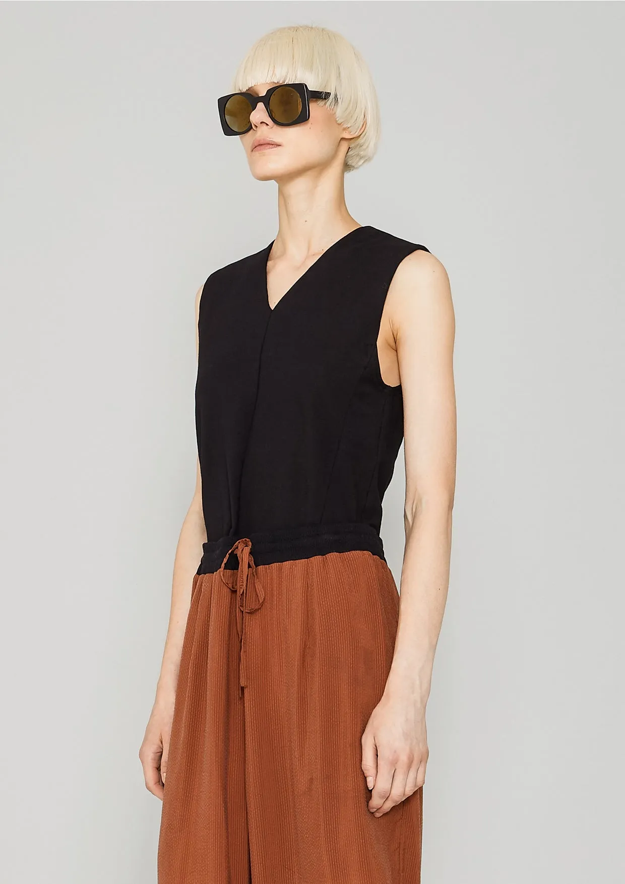 SHIRT SLEEVELESS - COTTON JERSEY black