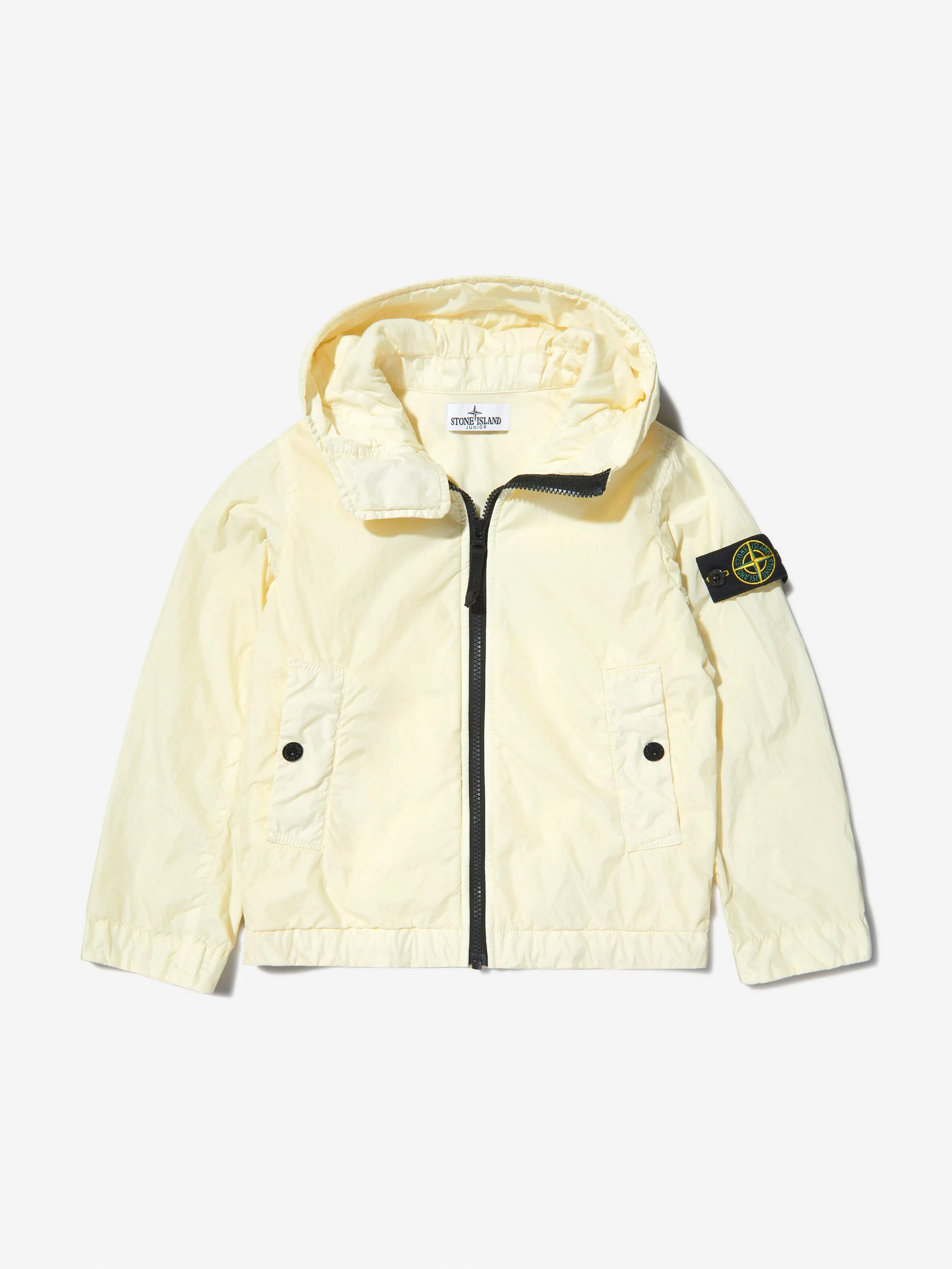 Stone Island Junior Boys Showerproof Hooded Zip Up Jacket