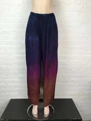 Straight Leg Pant with Side Slit in Iridescent Dawn - Large