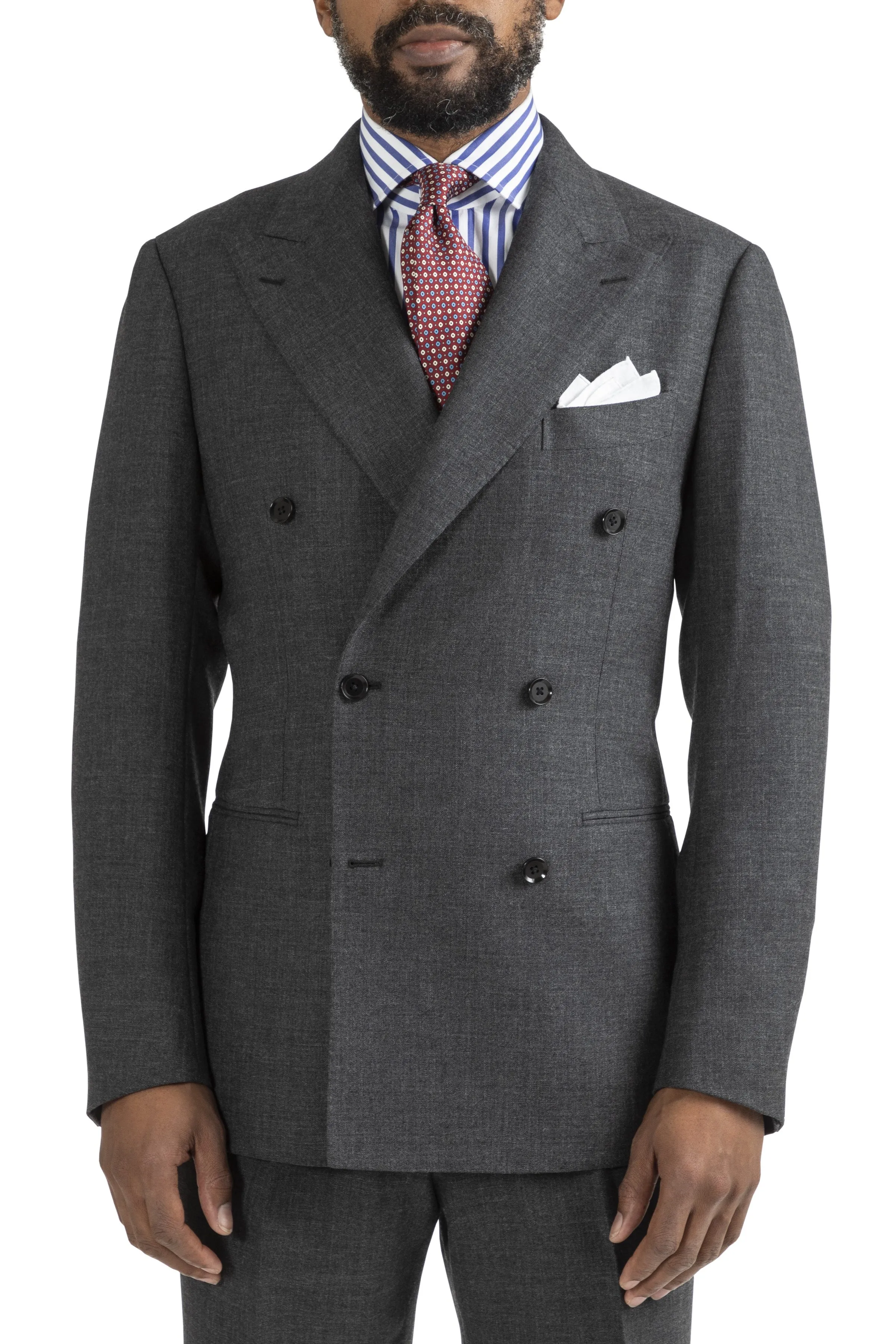 The Armoury Model 6 Grey Wool Harbour Breeze DB Sport Coat