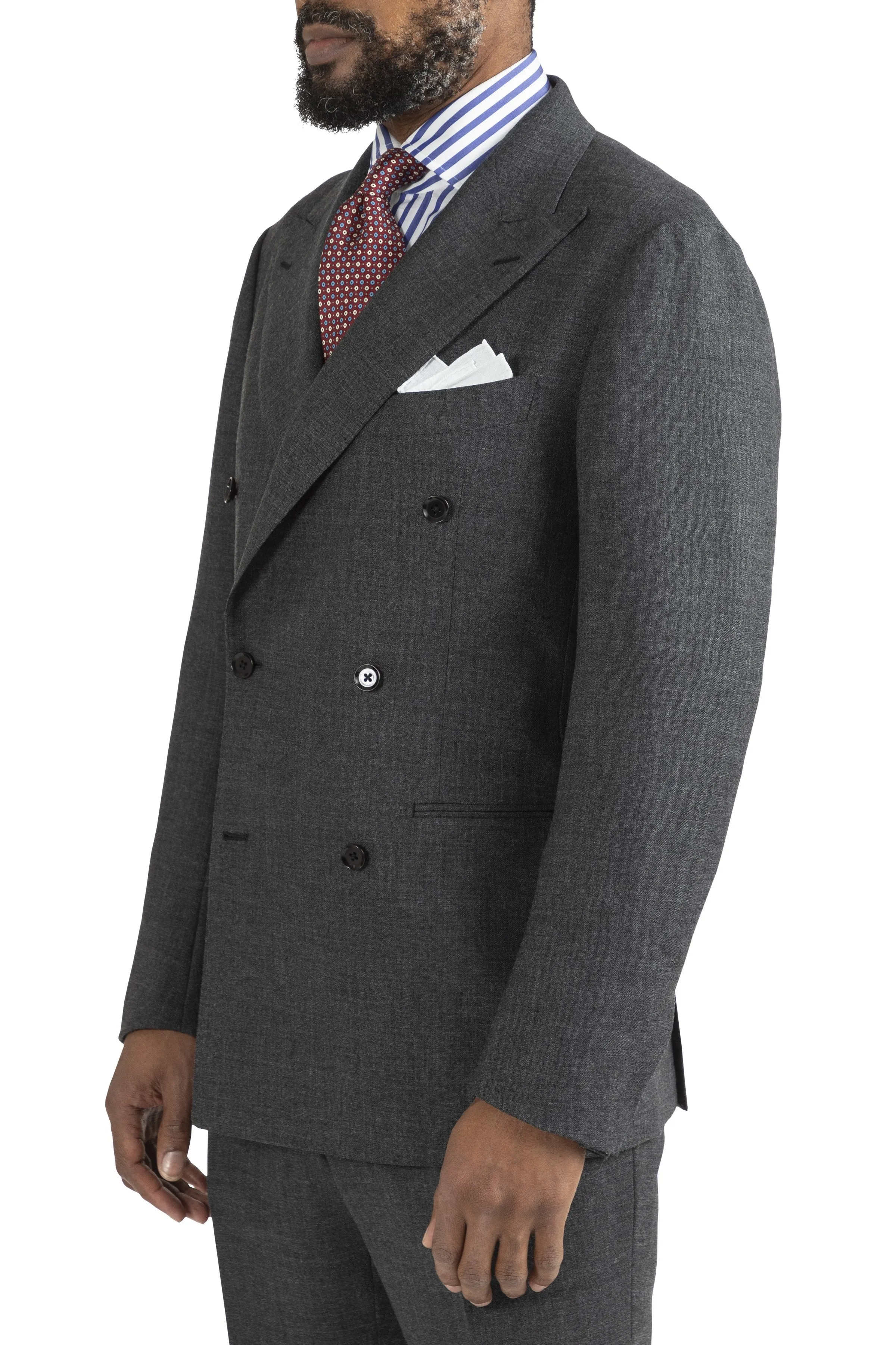 The Armoury Model 6 Grey Wool Harbour Breeze DB Sport Coat