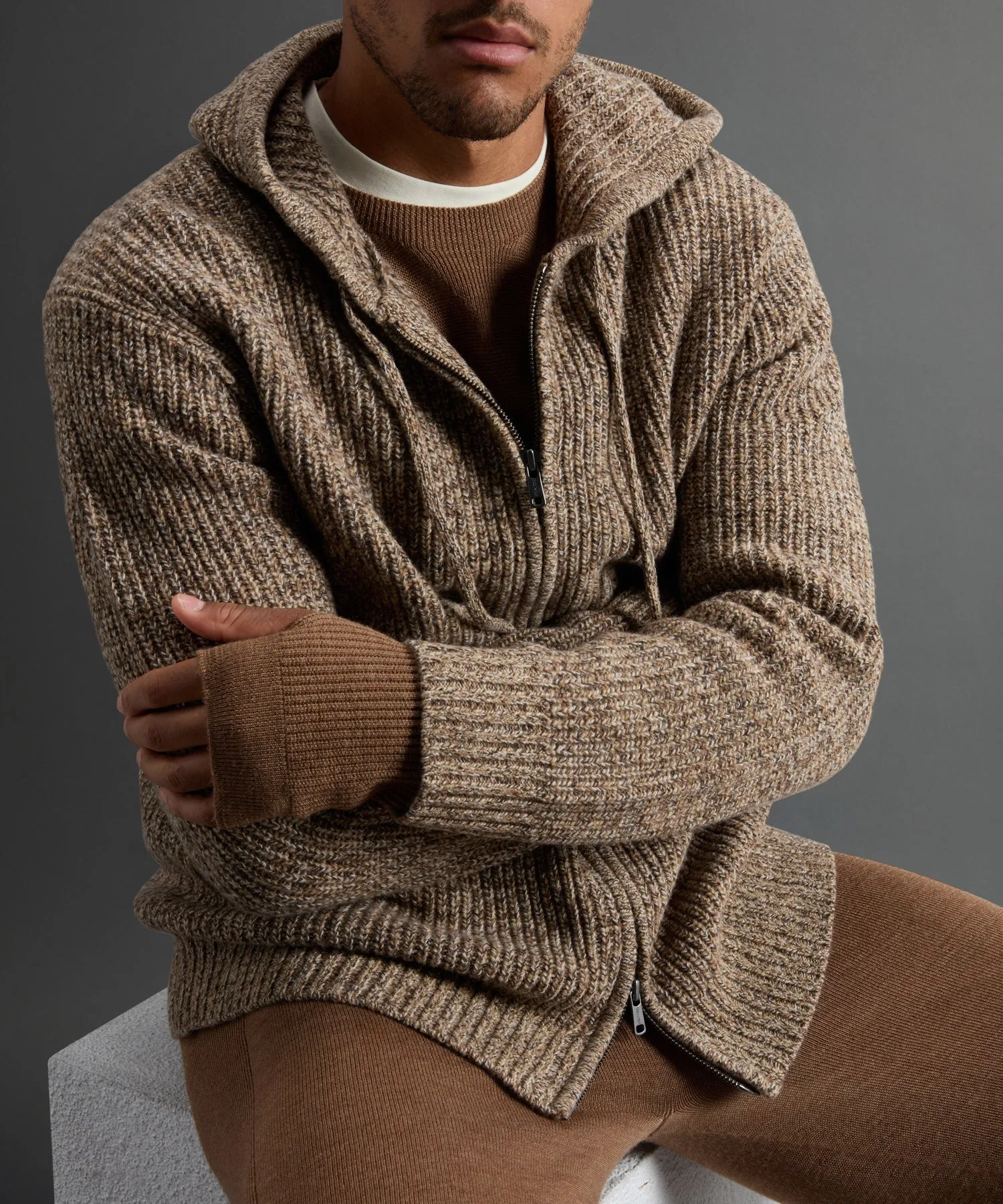 Todd Snyder X Woolrich Mouliné Full-Zip Sweater