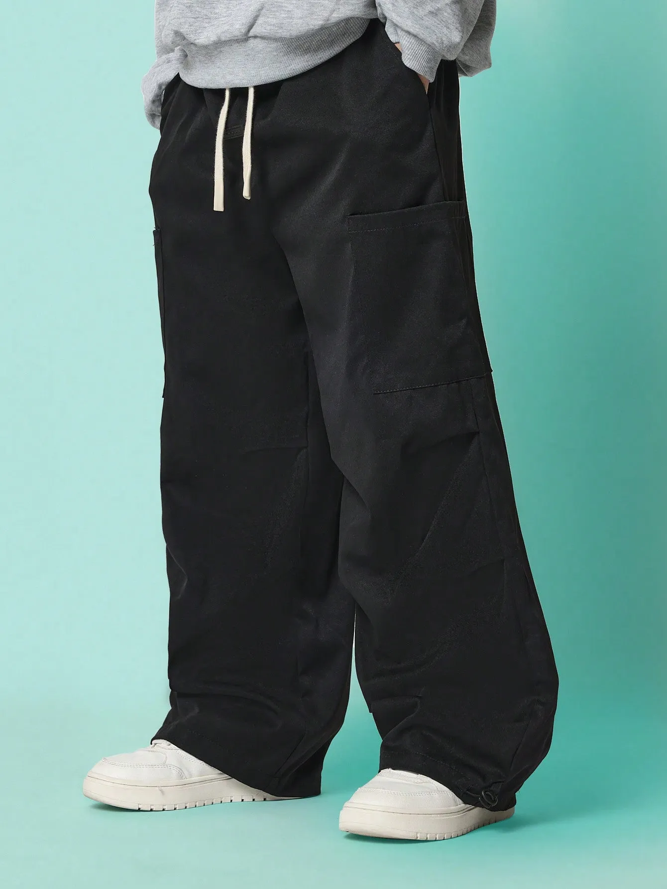 Tween Boys Relaxed Loose Fit Nylon Cargo