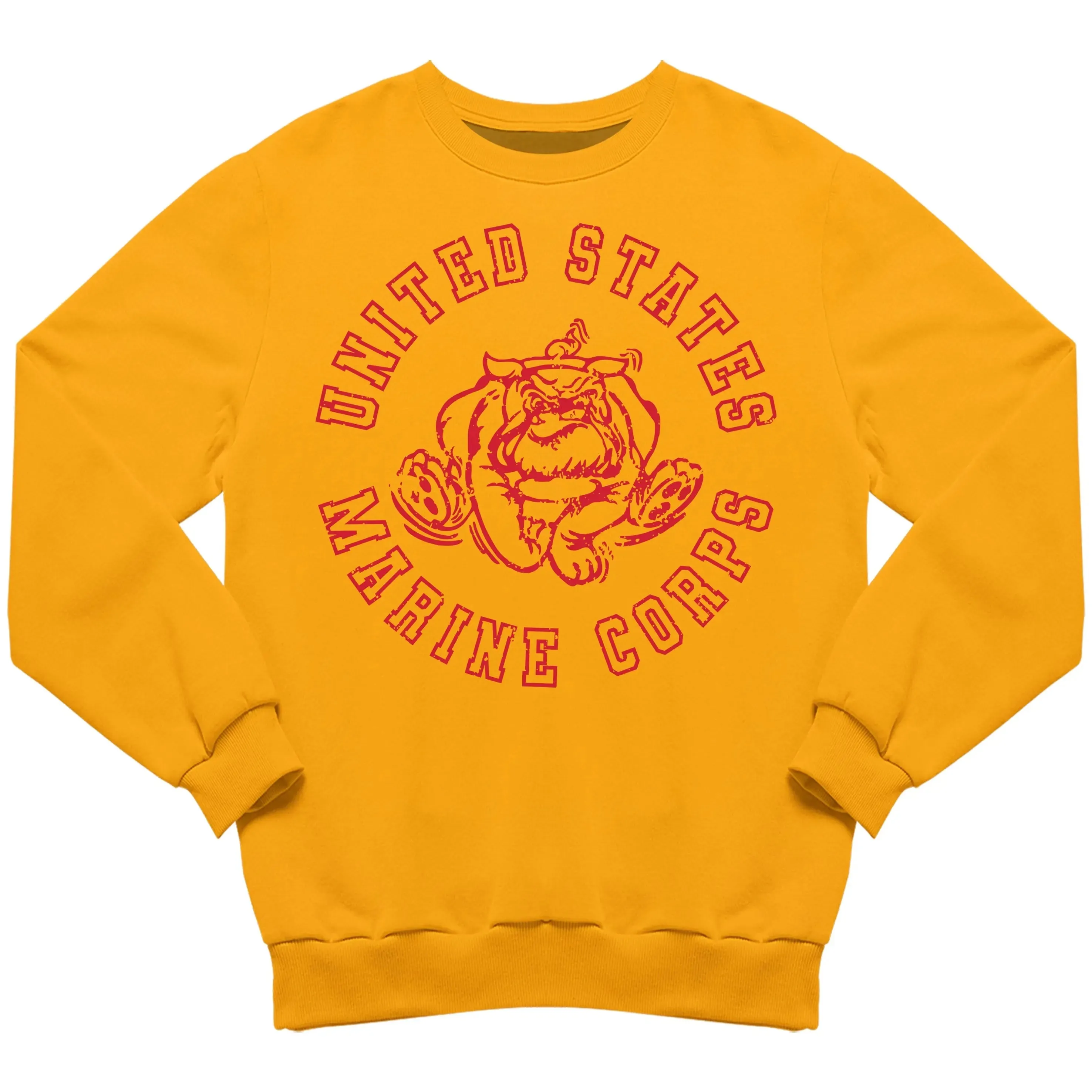 USMC Red Vintage Bulldog 2-Sided Sweatshirt