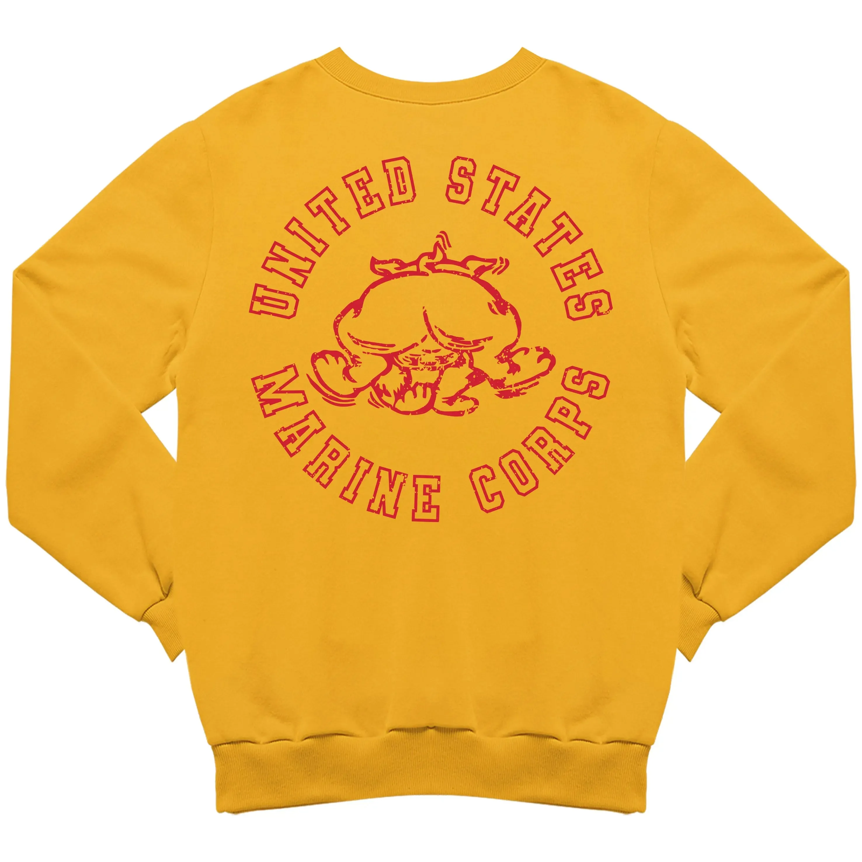 USMC Red Vintage Bulldog 2-Sided Sweatshirt