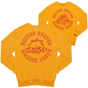 USMC Red Vintage Bulldog 2-Sided Sweatshirt