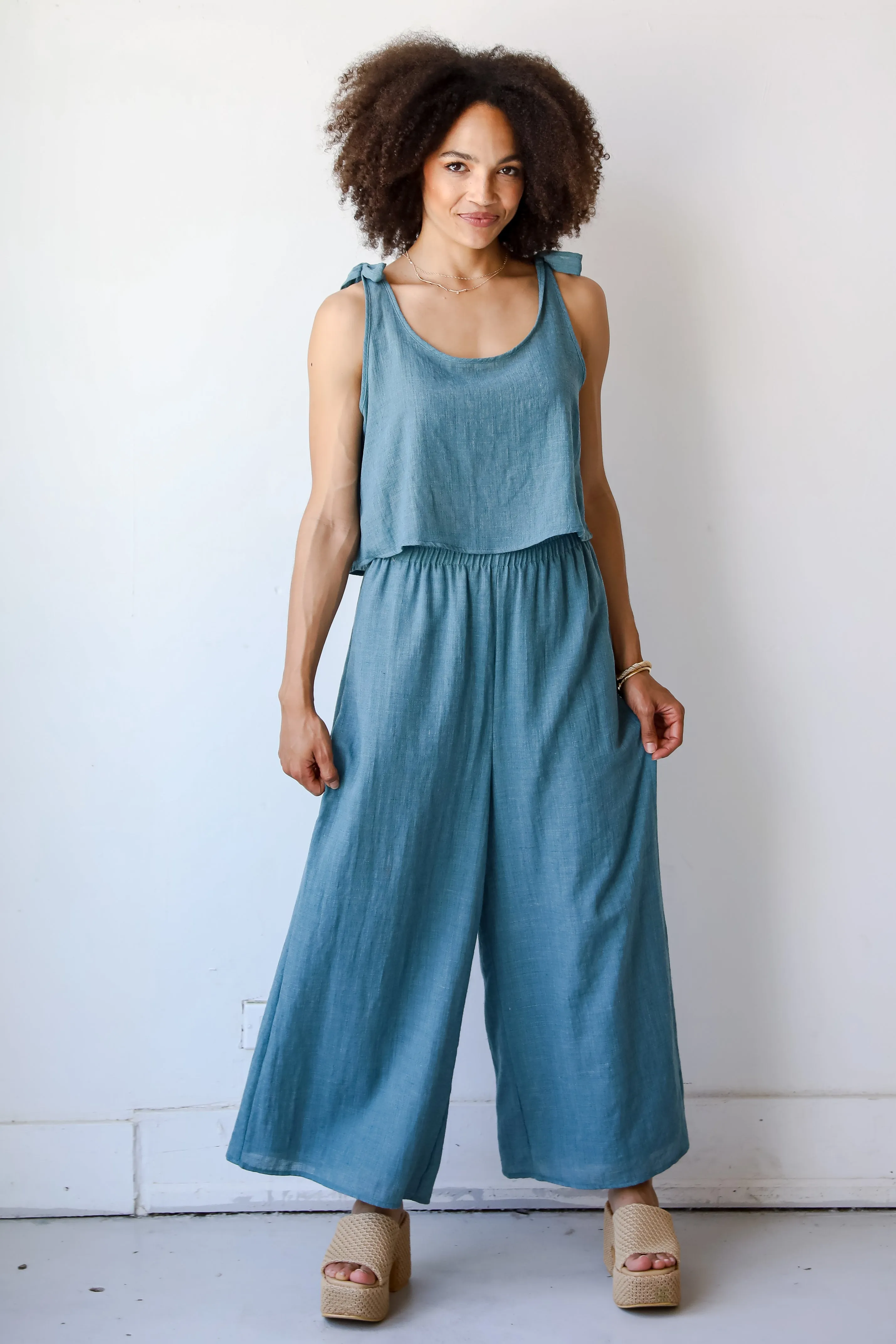 Vacay Bound Teal Pants - DU DEAL