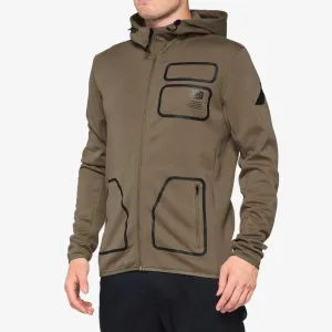 VICEROY Hooded Zip Tech Fleece Brindle