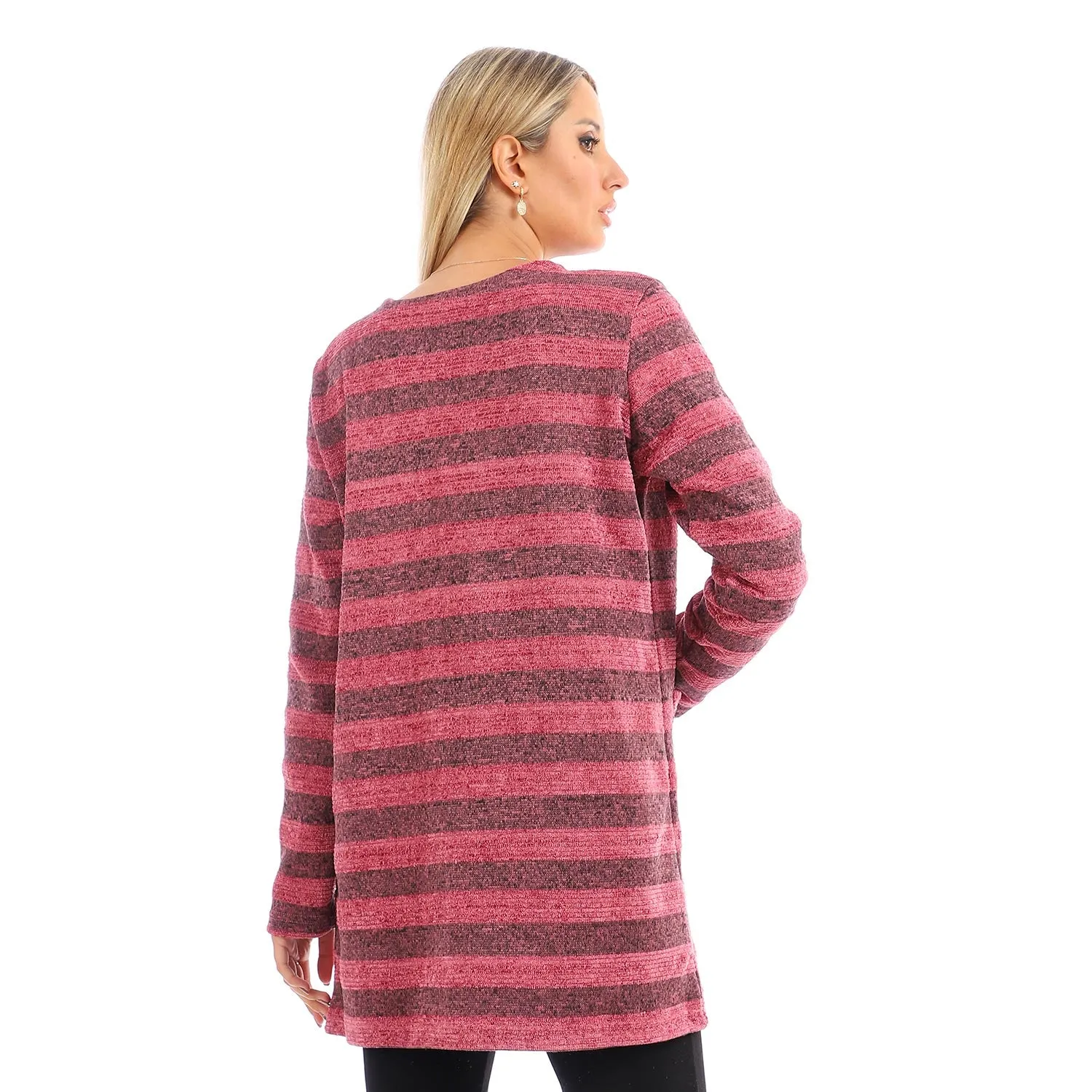 Wild Striped Cardigan With Pockets - Kady