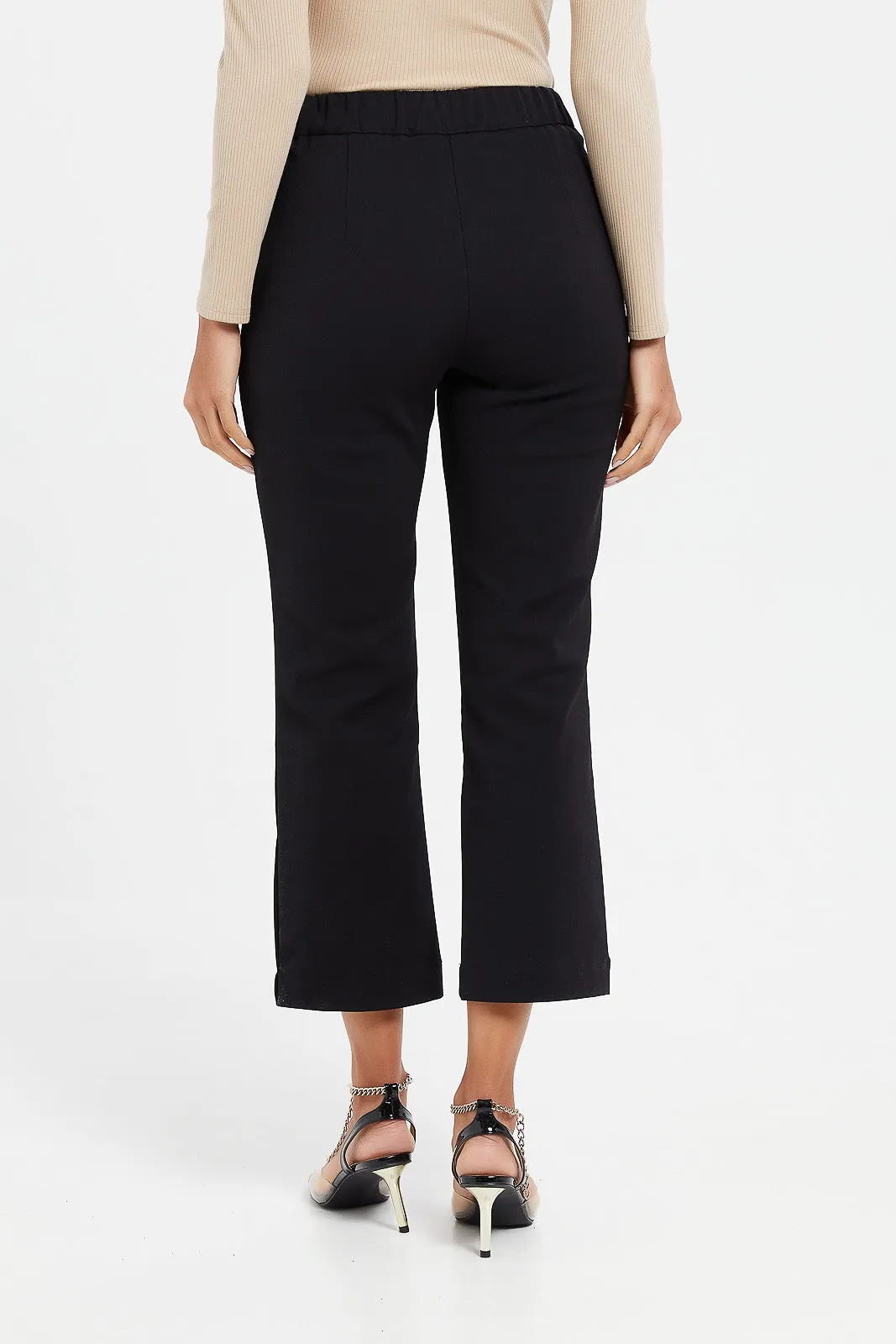 Women Black High Waist Pants