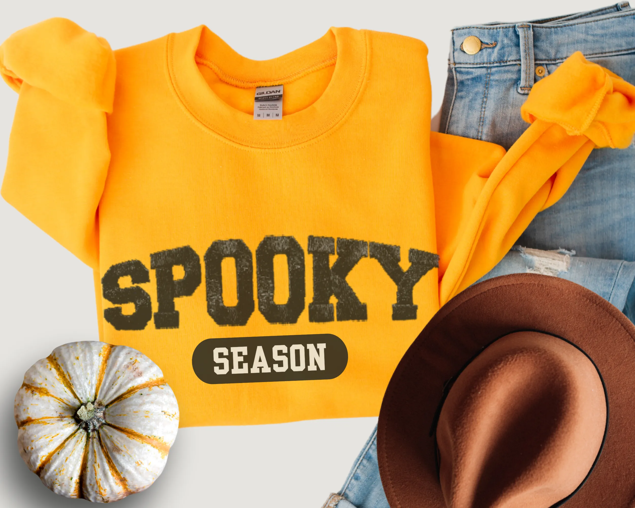 Women's Halloween or Fall Spooky Season Sweatshirt Varsity Letters Shirt