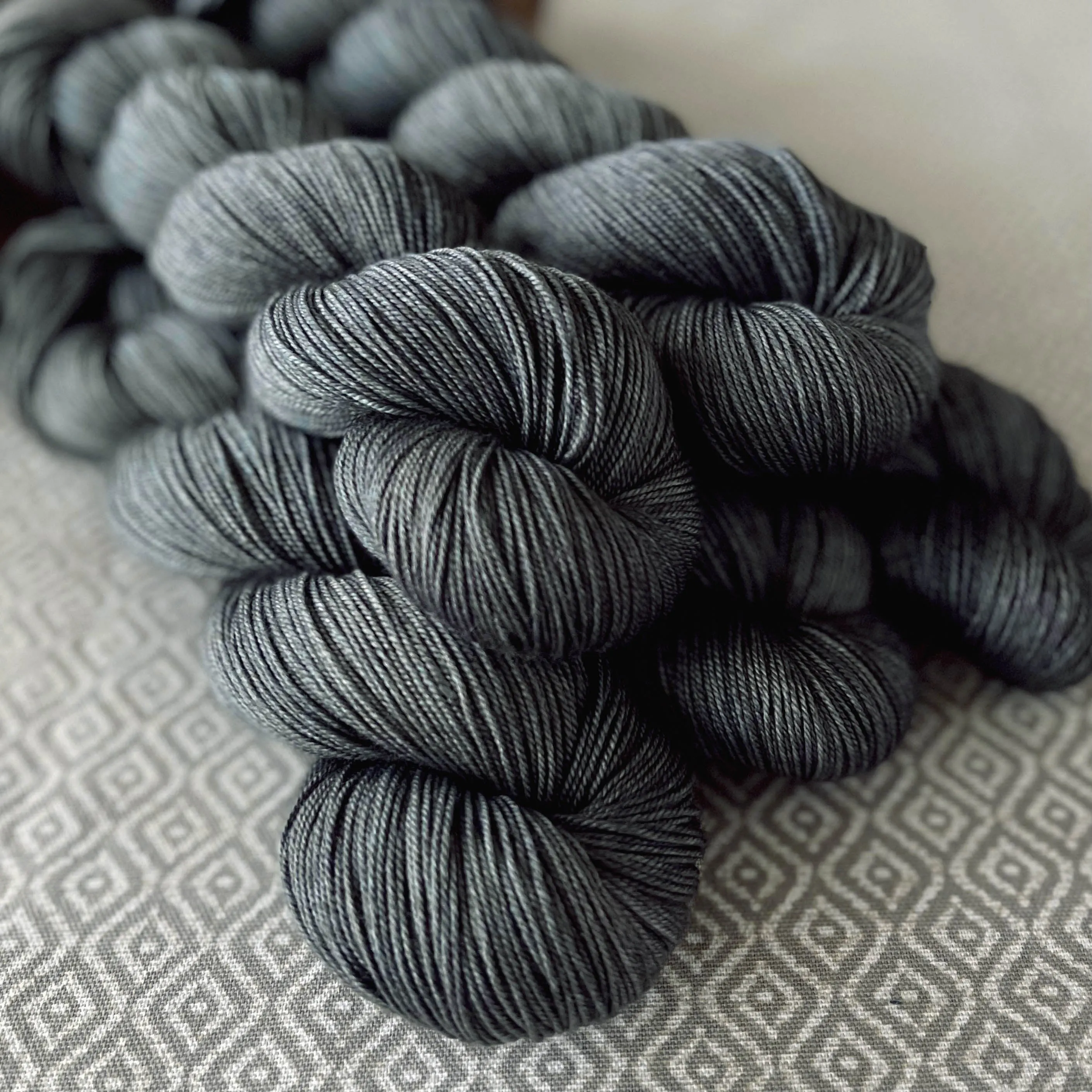 Yakity Yak Fingering Weight Yarn - Steel Semi Solid