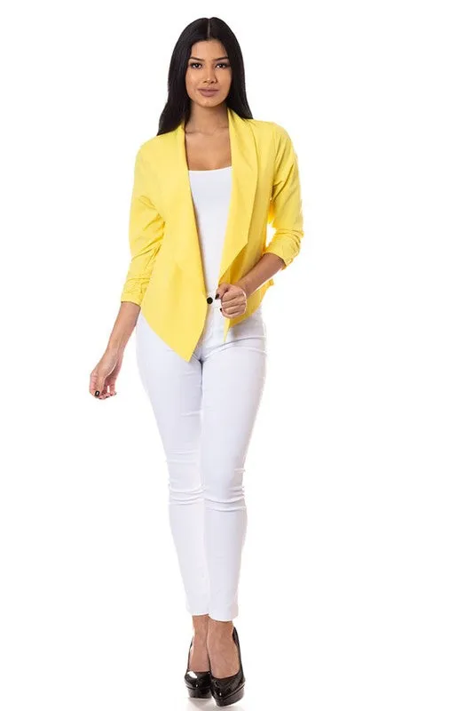 Yellow Open Blazer